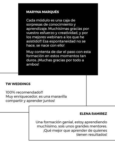 Opiniones sobre el Curso online de wedding planner de Bodas de Cuento