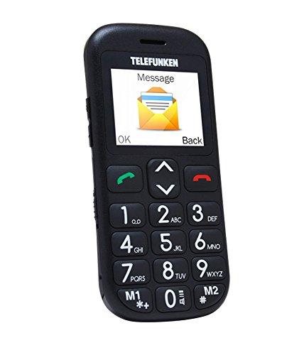 Telefunken TM 110 COSI 1.77' - Teléfono móvil (SIM única, Despertador, calculadora, calendario, Grabadora, Ión de litio, GSM, Micro-USB, TFT), Negro