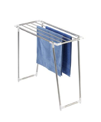 Tendedero de pared o tendedero de techo: cual comprar Wenko Tendedero Profi Single, 5.5 m Longitud de Secado, Acero Inoxidable, 87 x 79 x 39 cm, Color Plata Mate