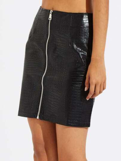 Falda Con Cremallera Delantera