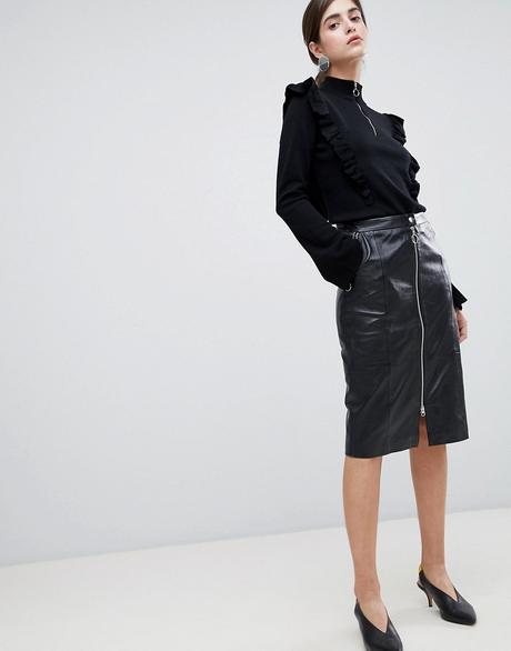 Falda Con Cremallera Delantera