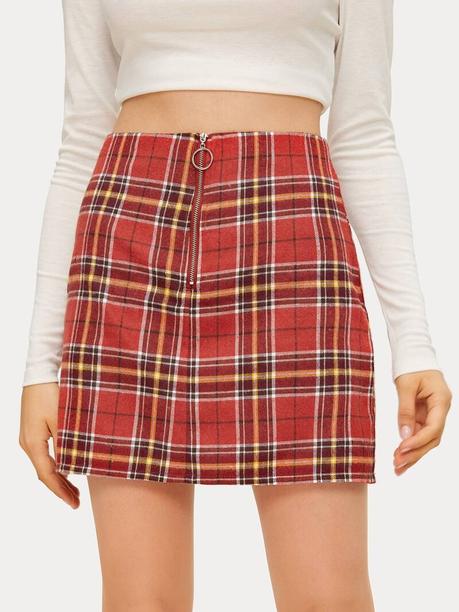 Falda Con Cremallera Delantera