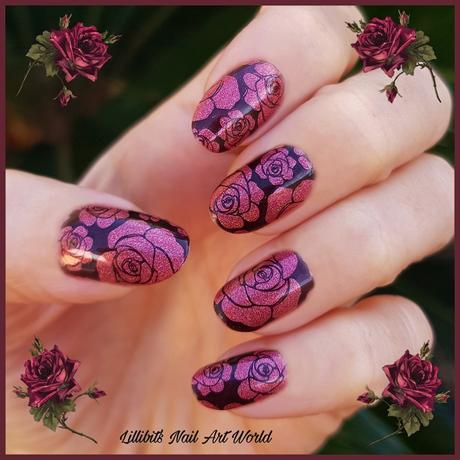 Manicura rosas 