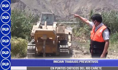 INICIAN TRABAJOS DE PREVENCIÓN PARA EVITAR DESBORDES EN CAUCES DEL RÍO CAÑETE…