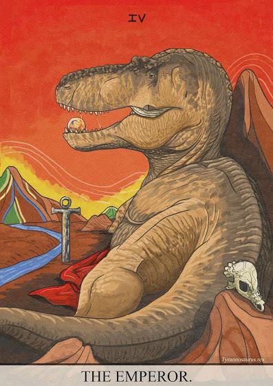 The Ancient Arcana, un tarot dinosauriano de Kmonvish Lawan