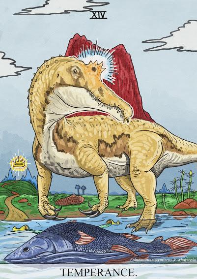 The Ancient Arcana, un tarot dinosauriano de Kmonvish Lawan