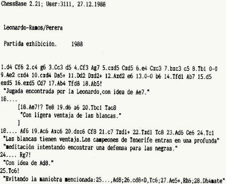 El baúl de los recuerdos (9) - Leonardo Analyst D 10 Mhz vs José Ramos & Pablo Perera, Santa Cruz de Tenerife - 1 hora/partida - 27.12.1988