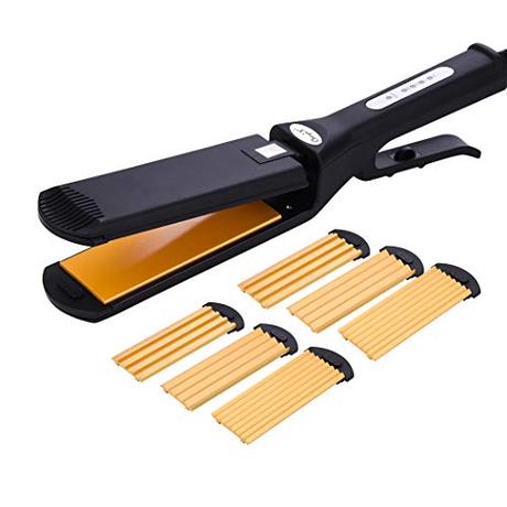 Plancha De Pelo, Plancha De Pelo 4 En 1, Temperatura Rápida, Temperatura Ajustable, Adecuado Para Familias, Viajes (Negro)