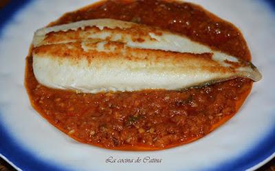 Filetes de pescado en salsa mallorquina