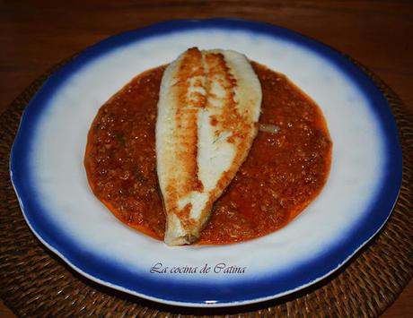 Filetes de pescado en salsa mallorquina