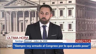 Santiago Abascal, un candidato a presidente con sueldo y pistola, fracasa en su moción de censura en el Congreso.