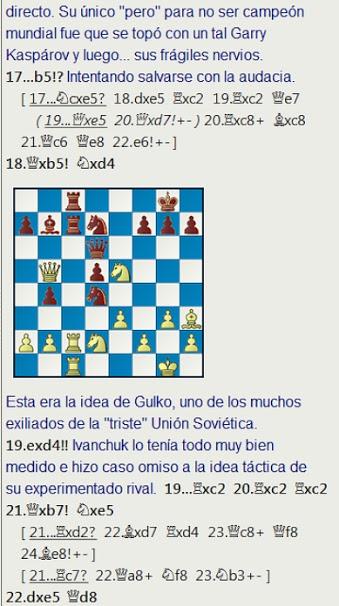 El baúl de los recuerdos (11) - Ivanchuk vs Gulko, Open de Nueva York, 1988