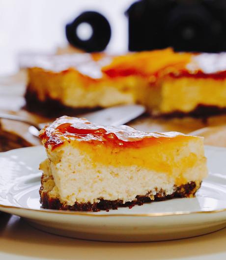 CHEESECAKE DE RICOTTA Y MELOCOTÓN CHEESECAKE DE RICOTTA Y MELOCOTÓN