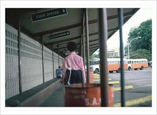Estación Terminal de Buses del Servicio de Autobuses del Corregimiento de Ancón (S.A.C.A.) hoy demolida.