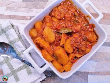 Papas con tomate y verduras Papas con tomate y verduras