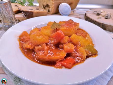 Papas con tomate y verduras Papas con tomate y verduras