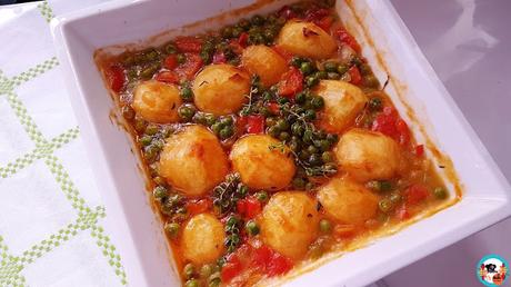 Papas con tomate y verduras Papas con tomate y verduras