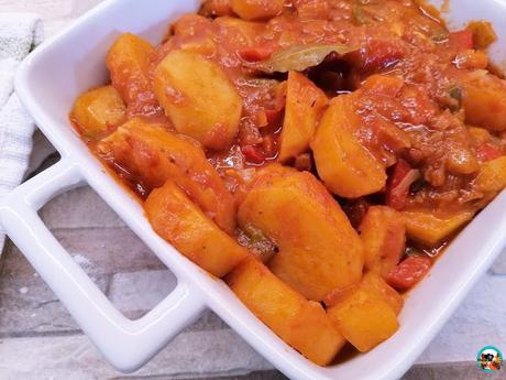 Papas con tomate y verduras Papas con tomate y verduras