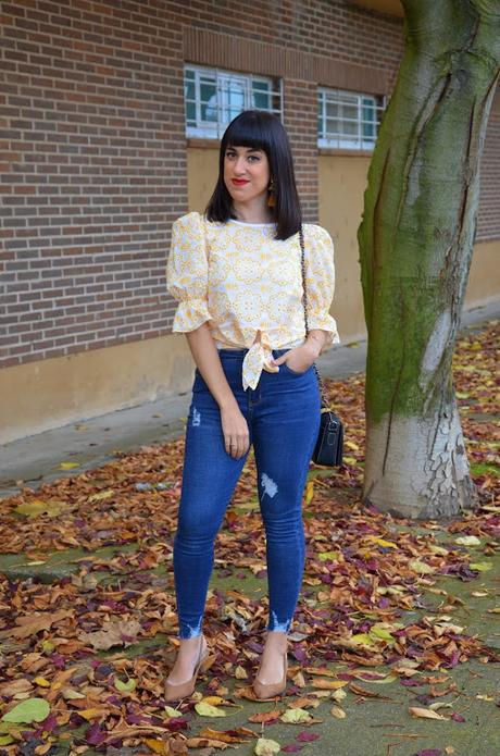 Blusa piñas y flores