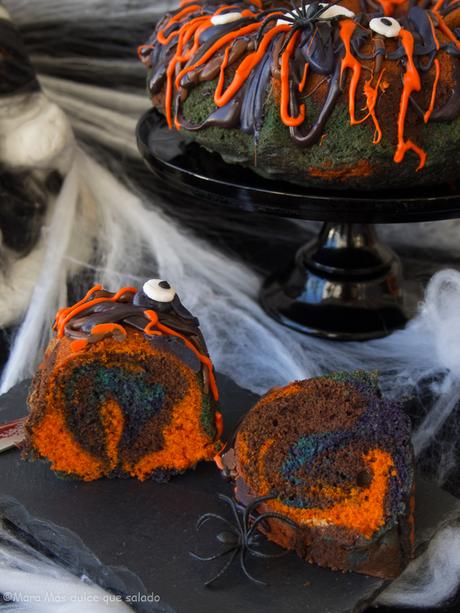 Halloween Rainbow Bundt Cake Halloween Rainbow Bundt Cake