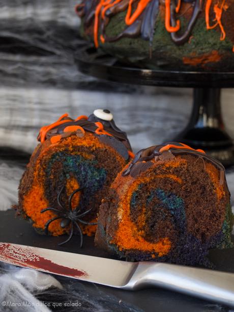 Halloween Rainbow Bundt Cake Halloween Rainbow Bundt Cake