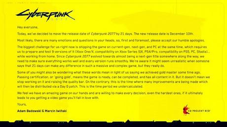 Cyberpunk 2077: La fecha de lanzamiento pasa al 10/12/2020