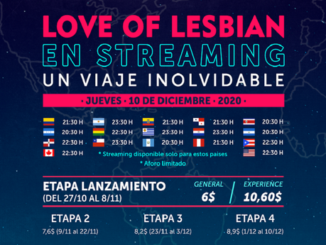 Love of Lesbian: concierto en streaming para 17 países americanos