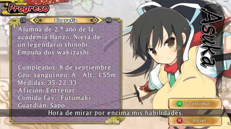 Senran Kagura Shinovi Versus de PC traducido al español