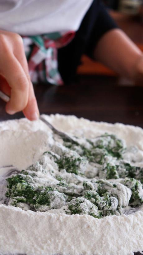 fideos de espinaca fettuccine pasta casera