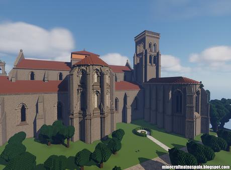 Réplica Minecraft del Monasterio de las Huelgas, Burgos, España.