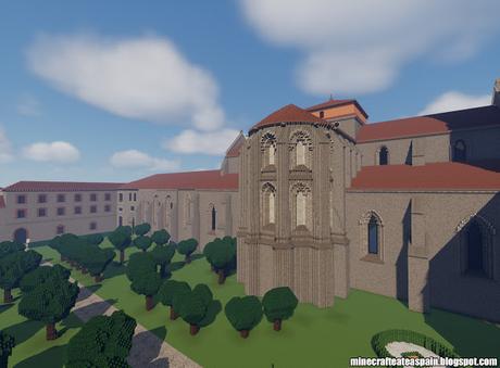 Réplica Minecraft del Monasterio de las Huelgas, Burgos, España.