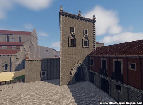 Réplica Minecraft del Monasterio de las Huelgas, Burgos, España.