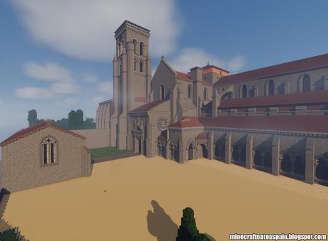 Réplica Minecraft del Monasterio de las Huelgas, Burgos, España.