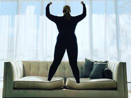 Rebel Wilson celebra después de cumplir con una rutina de entrenamiento (Foto: Instagram)