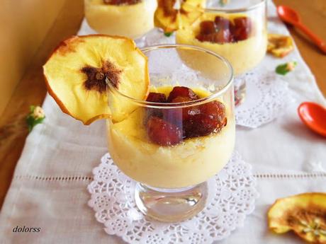 Crema o flan de huevo con manzana caramelizada (microondas) Crema o flan de huevo con manzana caramelizada (microondas)