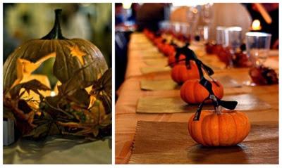 Bodas de otoño, decoracion con calabazas