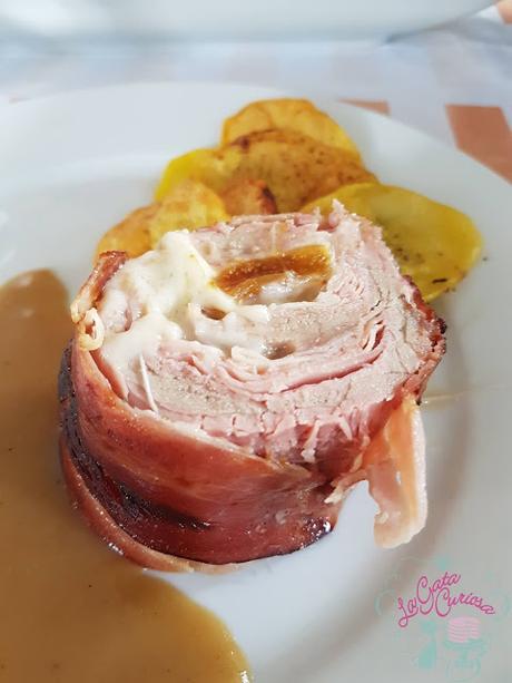 SOLOMILLO RELLENO CON JAMON, QUESO E HIGOS EN FREIDORA DE AIRE