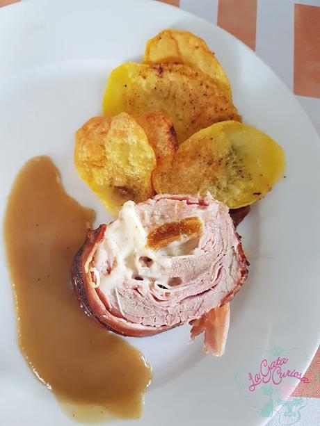 SOLOMILLO RELLENO CON JAMON, QUESO E HIGOS EN FREIDORA DE AIRE