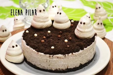 Cheesecake de Oreo fantasmagórica Cheesecake de Oreo fantasmagórica