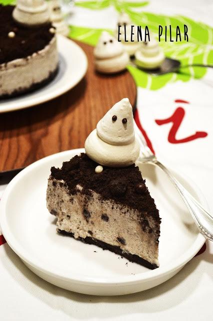Cheesecake de Oreo fantasmagórica Cheesecake de Oreo fantasmagórica