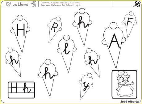 Aprendo a leer y a escribir. La H