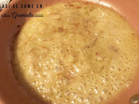 Rape y Marisco al azafrán