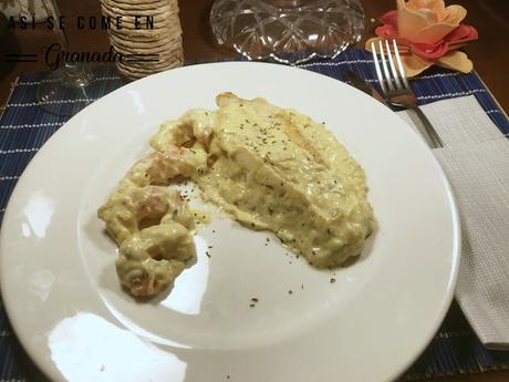 Rape y Marisco al azafrán