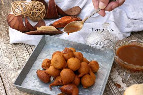 Buñuelos de calabaza con salsa de caramelo Buñuelos de calabaza con salsa de caramelo