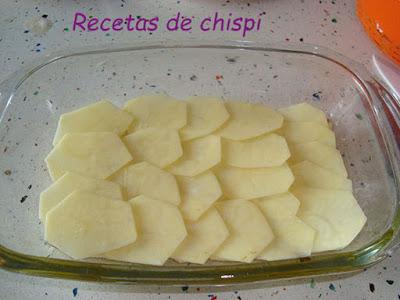 PATATAS AL GRATEN( PASTEL DE PATATAS )