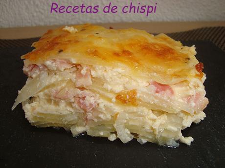 PATATAS AL GRATEN( PASTEL DE PATATAS )