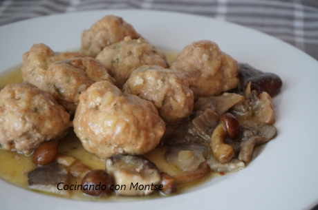 Albóndigas con setas Albóndigas con setas