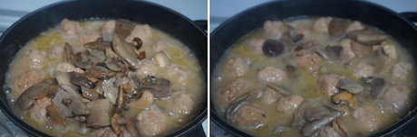 Albóndigas con setas Albóndigas con setas