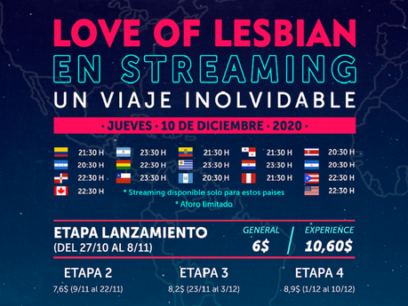 Sorteo de entradas para el concierto en streaming de Love of Lesbian para América