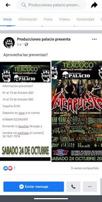 EN TEXCOCO NO ESTÁN PERMITIDOS EVENTOS MASIVOS, COMO CONCIERTOS, BAILES, FIESTAS, ¡NO TE DEJES ENGAÑAR!